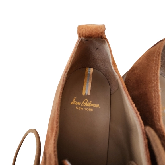 Sam Edelman Monna lace-up lug sole loafers in Frontier Brown suede. Size 9 Men's - Picture 8 of 11